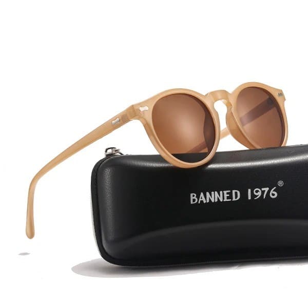 Lunettes de Soleil Rondes Polarisées pour Femmes - Style Vintage